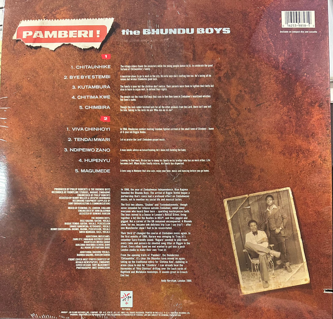 The Bhundu Boys - Pamberi! Vinyl LP Record