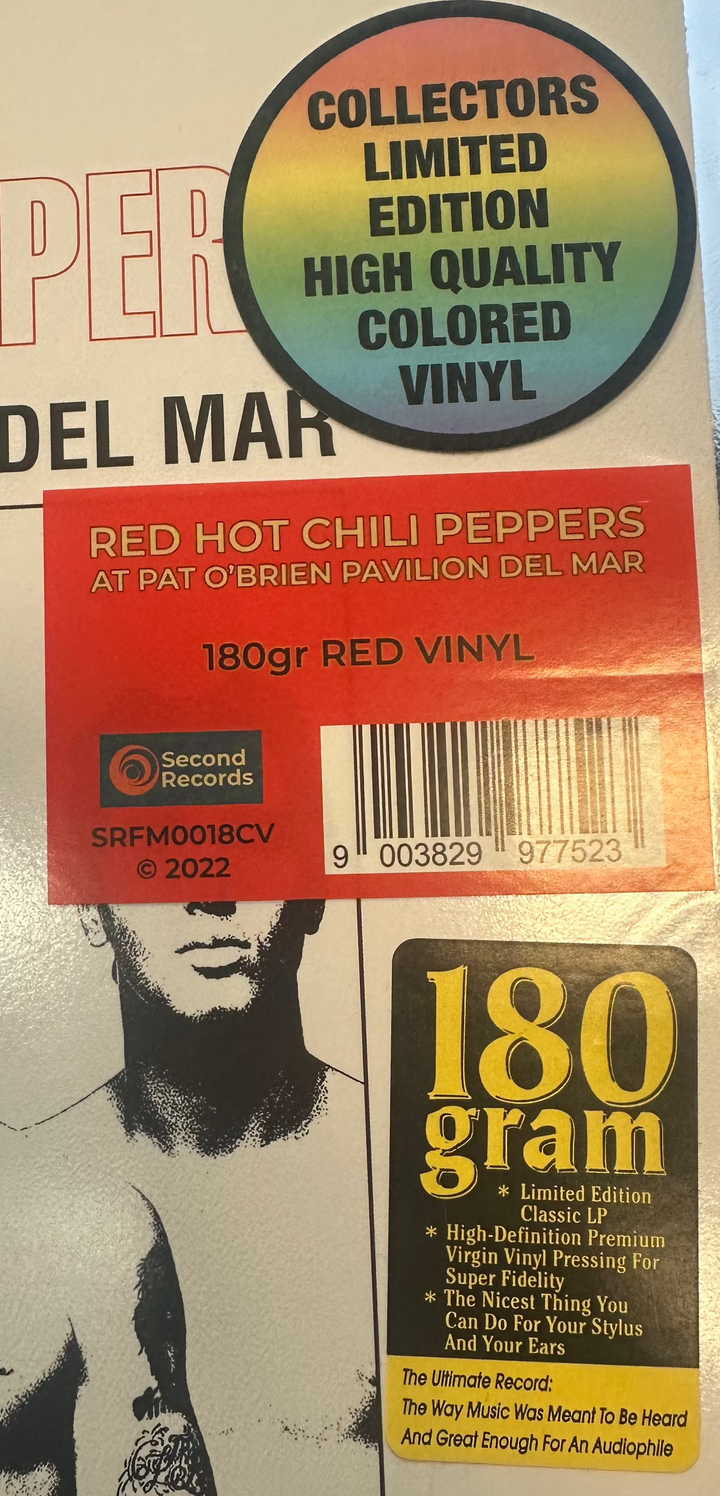 Red Hot Chili Peppers – Live At Pat O'Brien Pavilion, Del Mar, CA December 28th 1991 [180G Red Color] Vinyl LP Record
