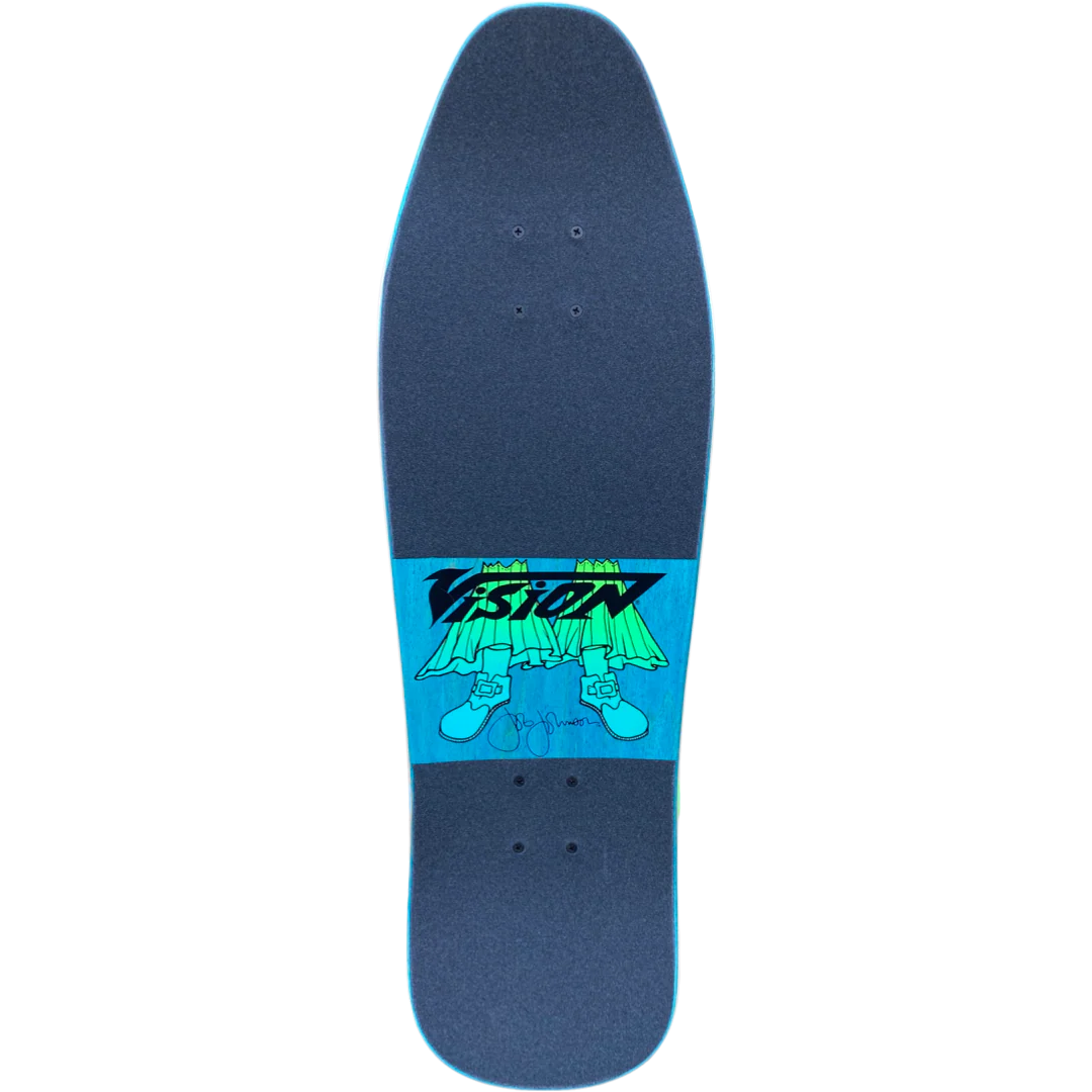 Vision Joe Johnson Groovy Guru Turquoise Stain 9.5" Complete Skateboard