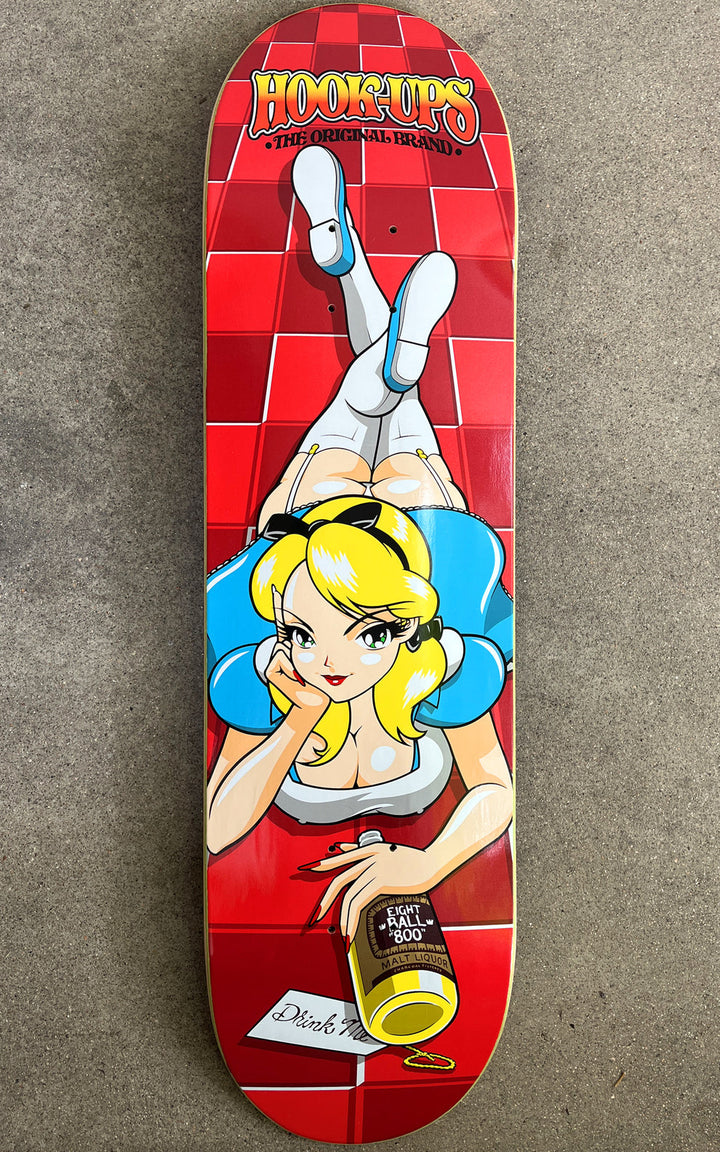 Hook Ups 8-Ball Alice 8.5" Skateboard Deck