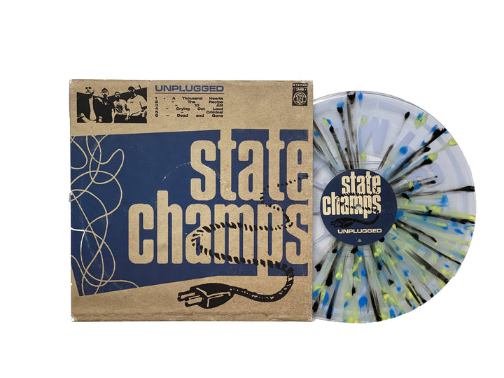 State Champs - Unplugged (Limited Edition Clear w/ Blue, Black and  Yellow Splatter Colored Vinyl)