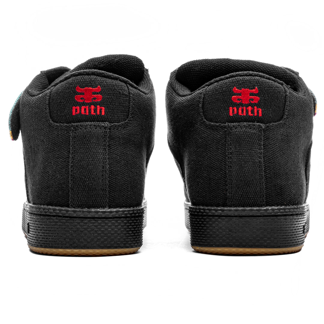 IPATH GRASSHOPPER - BLACK HEMP RASTA SHOES