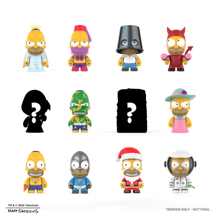 KIDROBOT x The Simpson's The Many Faces of Homer 3" Blind Box Mini Figures