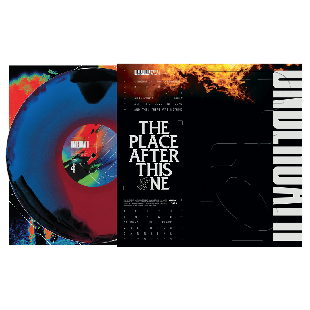 Underoath - The Place After This One Black + Blue Red Swirl Vinyl