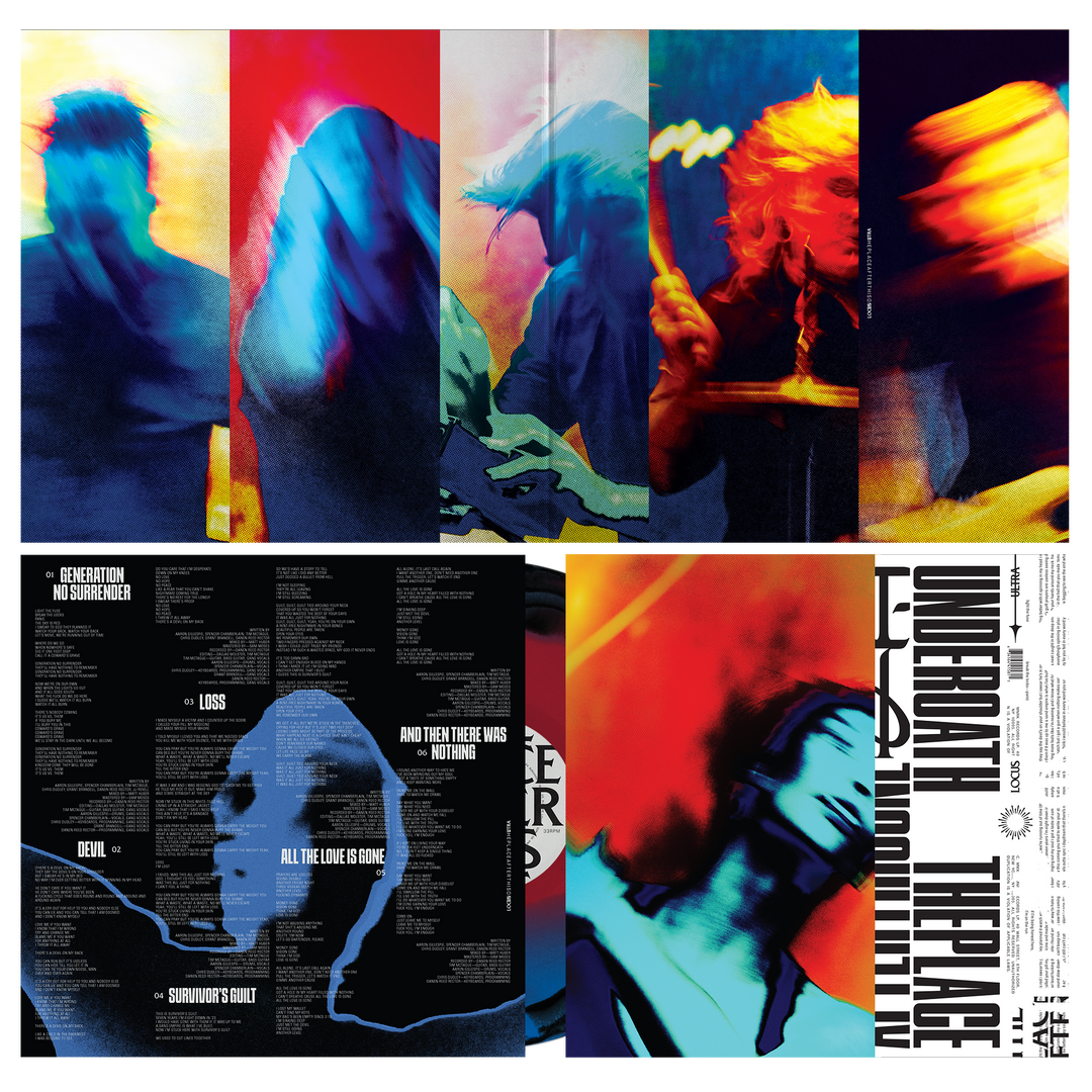 Underoath - The Place After This One Black + Blue Red Swirl Vinyl