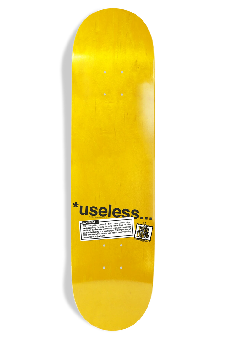 New Deal Useless Wooden Toys NTSC 8.5" Skateboard Deck