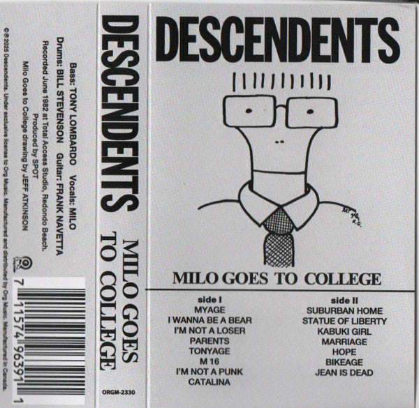 Descendents - Milo Goes to College Cassette Tape