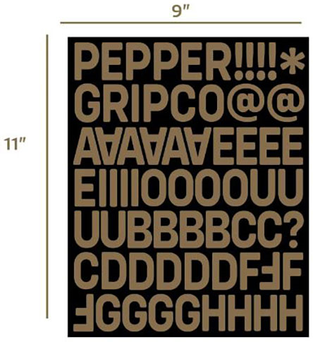 Pepper Alphanumeric Custom Grip Kit