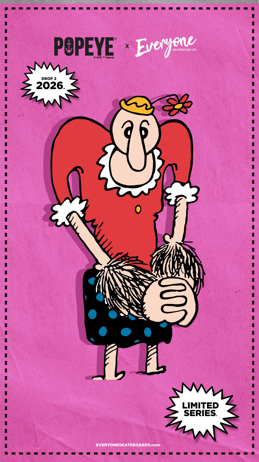 *Pre-Order* Everyone Skateboards Co x Popeye Comics Alice The Goon Returns 9.5" Skateboard Deck