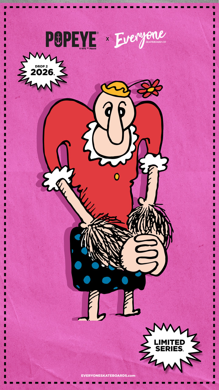 *Pre-Order* Everyone Skateboards Co x Popeye Comics Alice The Goon Returns 9.5" Skateboard Deck