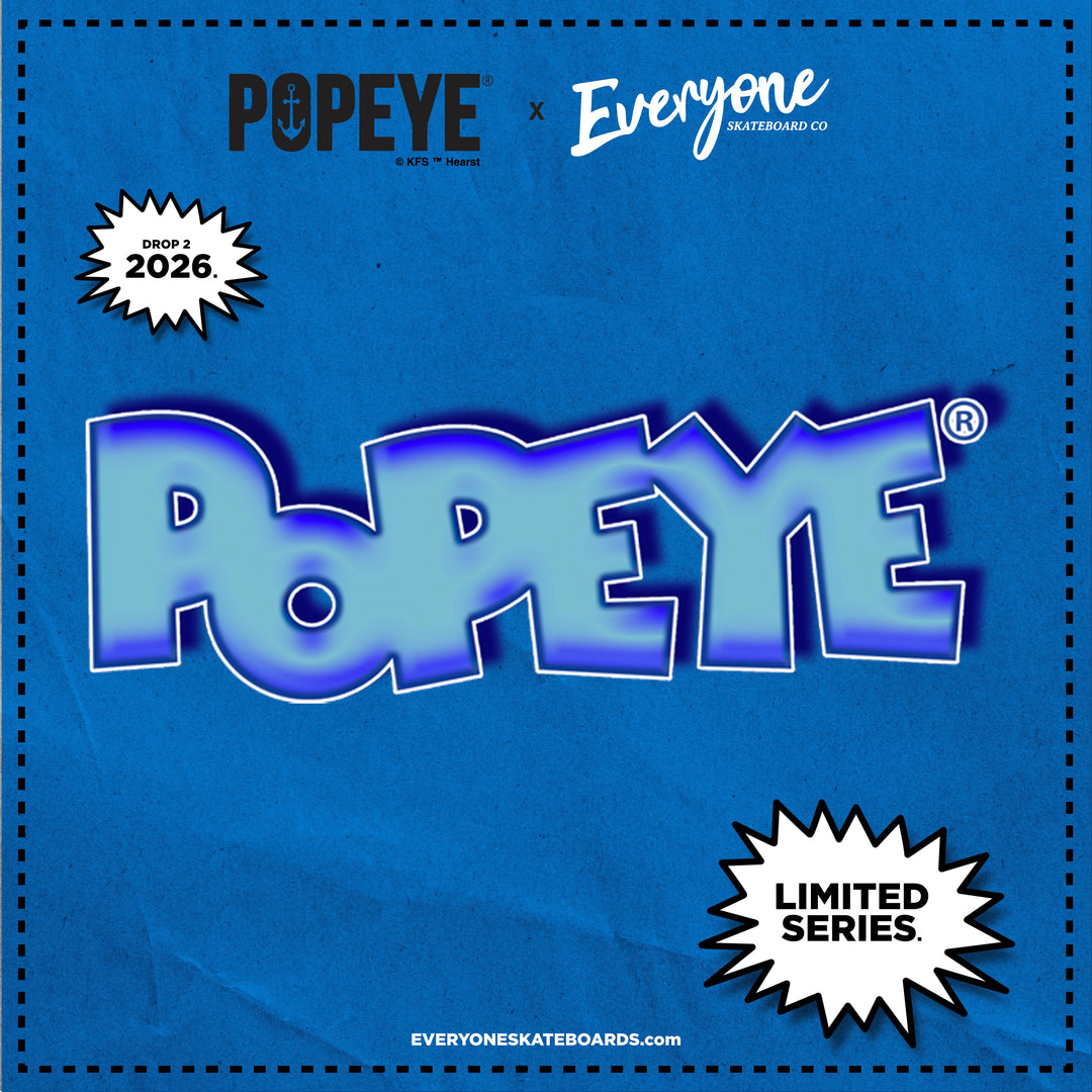 *Pre-Order* Everyone Skateboards Co x Popeye Comics POPEYE AHOY 9.5" Skateboard Deck