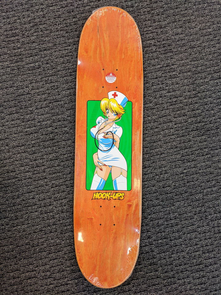Hook Ups Nurse Girl Nikki 8" Skateboard Deck