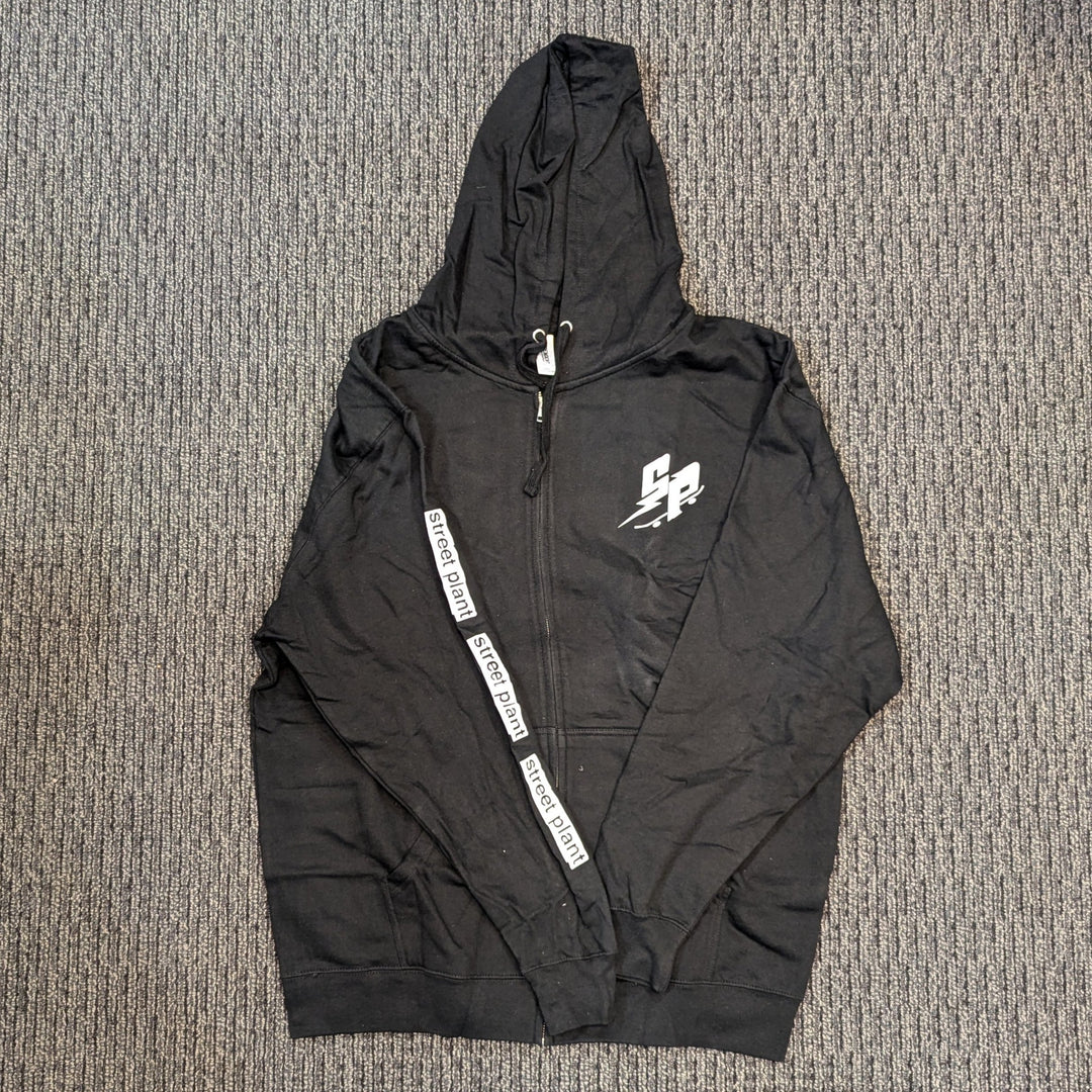 STREET PLANT "SKATE CREATE ENJOY" ZIP-UP HOODED SWEATSHIRT