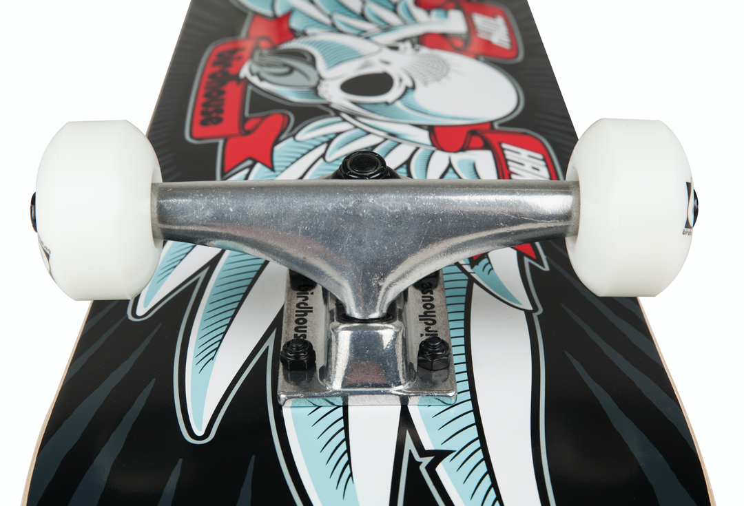 Birdhouse Tony Hawk "Flying Falcon" 7.5" Complete Skateboard — front truck and wheel detail
