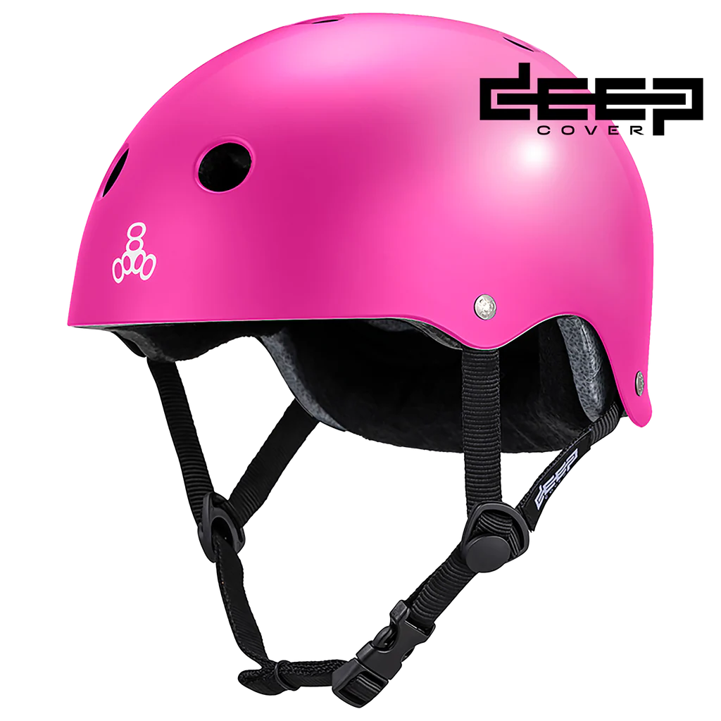 Triple Eight Deep Cover Helmet (Glossy Pink)