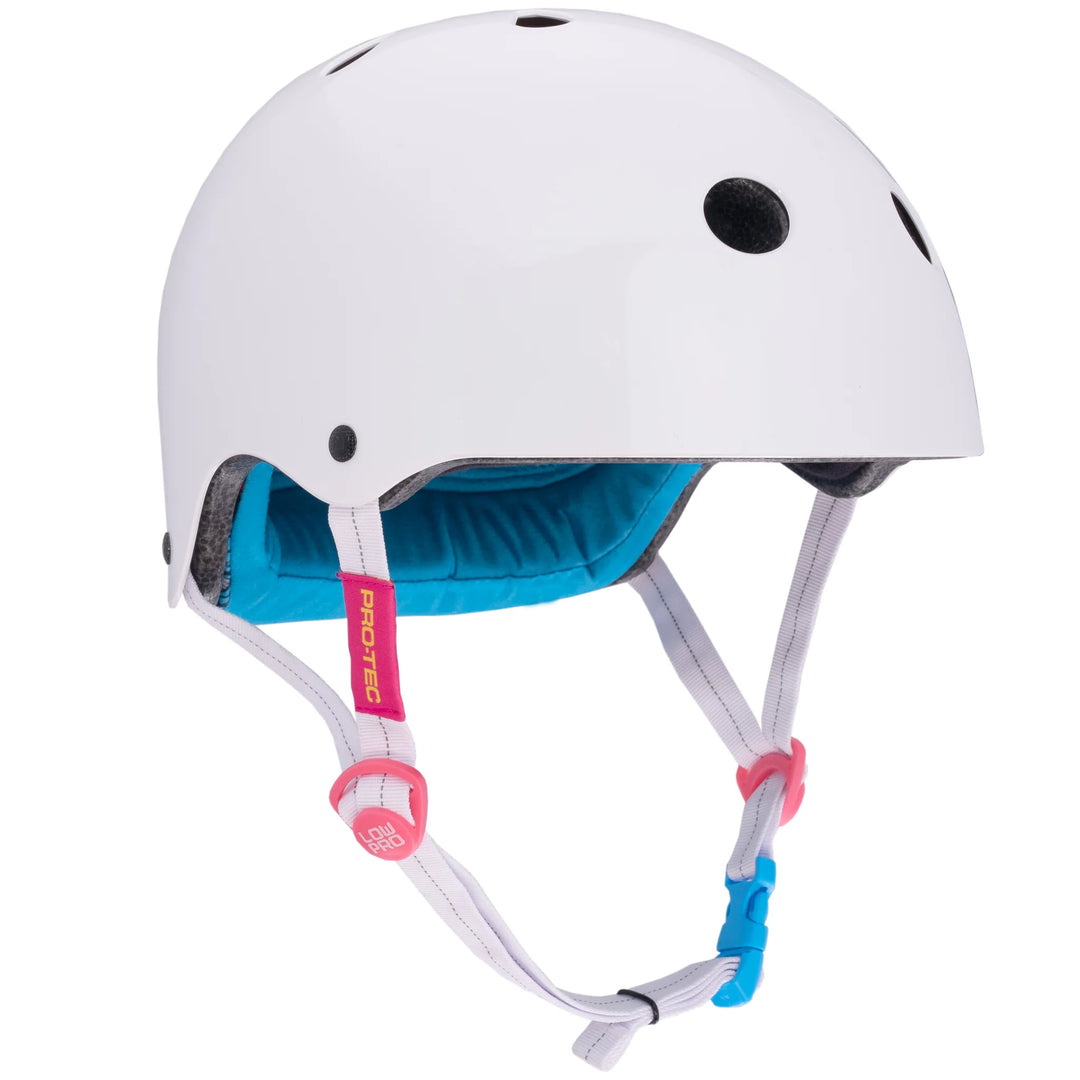 Pro-Tec x Santa Cruz LOW PRO Certified Helmet (White Gloss)