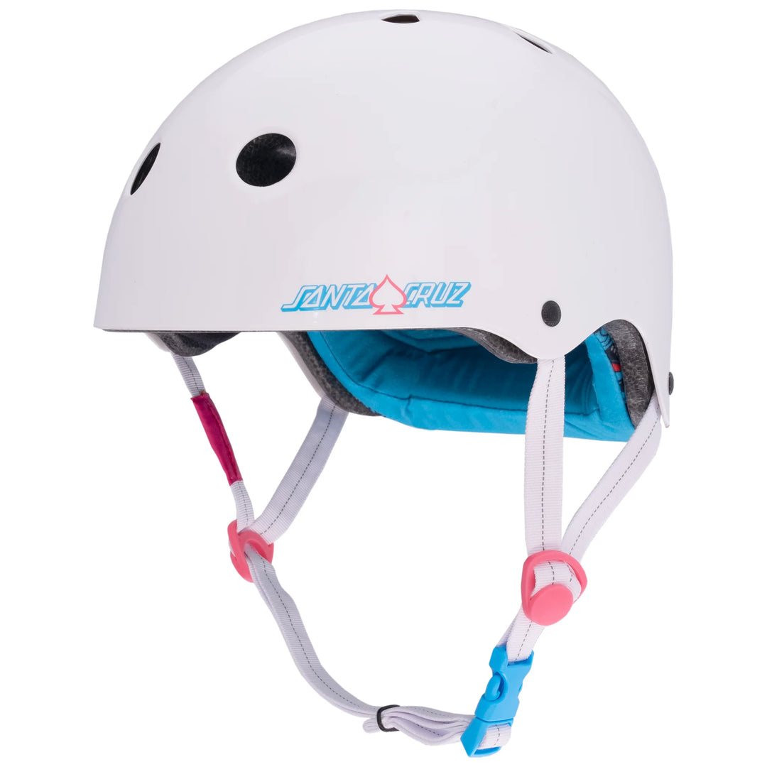 Pro-Tec x Santa Cruz LOW PRO Certified Helmet (White Gloss)