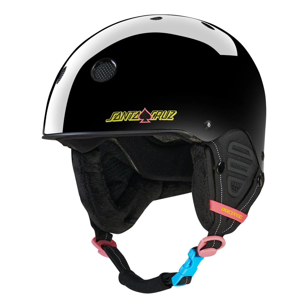 Protec x Santa Cruz LOW PRO Snow Certified Helmet (Black Gloss)