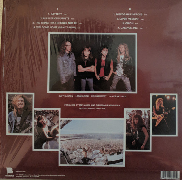 Metallica - Master Of Puppets 180G Vinyl LP Record