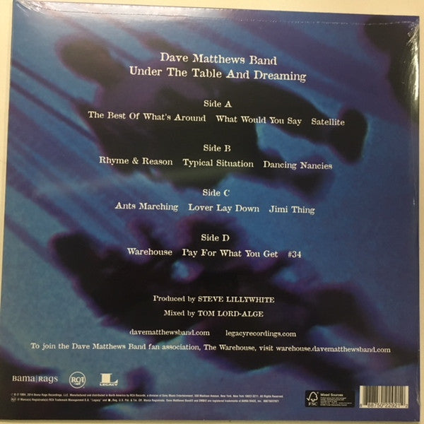 Dave Matthews Band – Under The Table And Dreaming 2xLP [150 Gram] Vinyl LP Record