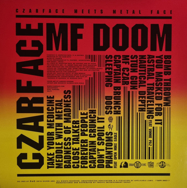 Czarface & MF DOOM – Czarface Meets Metal Face Vinyl LP Record