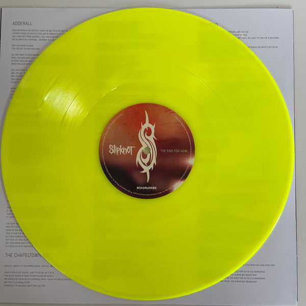 Slipknot – The End For Now... Neon Yellow Color Vinyl LP Record