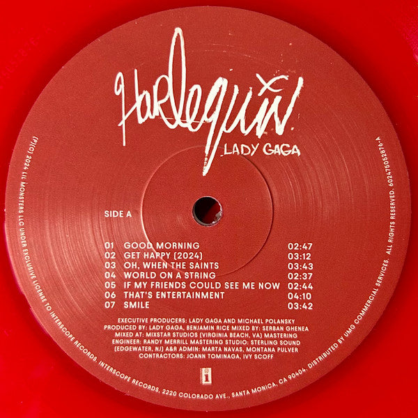 Lady Gaga - Harlequin (Red Color Vinyl) LP Record