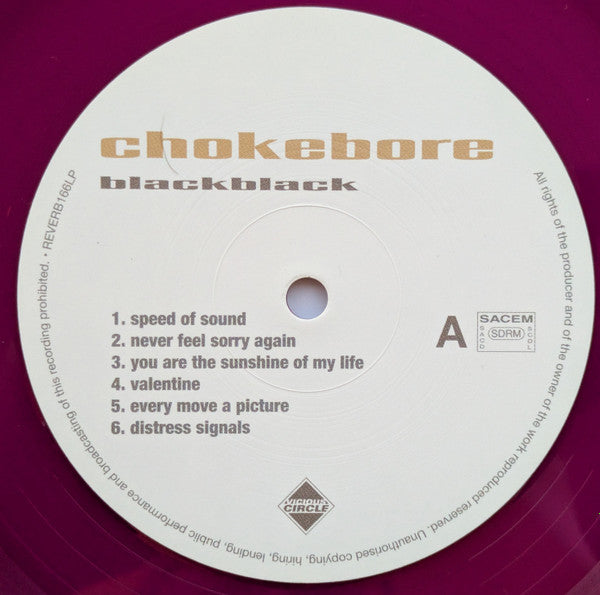 Chokebore - Black Black (Violet Color Vinyl) LP Record - The Dark