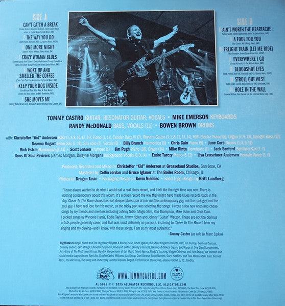 Tommy Castro And The Painkillers – Closer To The Bone [Color] Vinyl LP Record