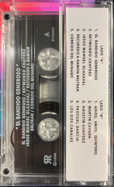 SANCHEZ, CHALINO - El Bandido Generoso Cassette *Unofficial Release*