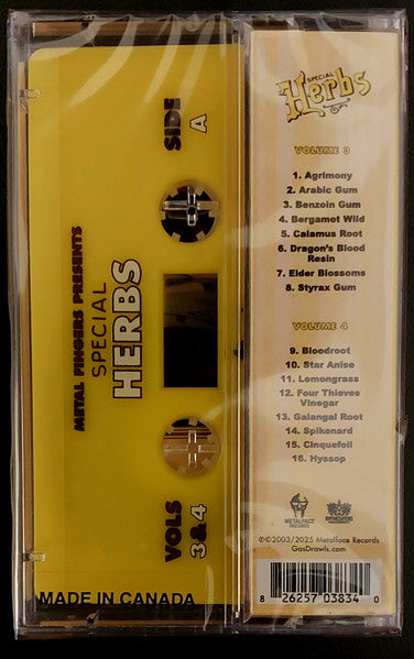 Metal Fingers (MF DOOM) - Special Herbs Volumes 3 & 4 MC Cassette Tape