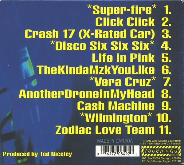 Girls Against Boys – **House Of GVSB** CD