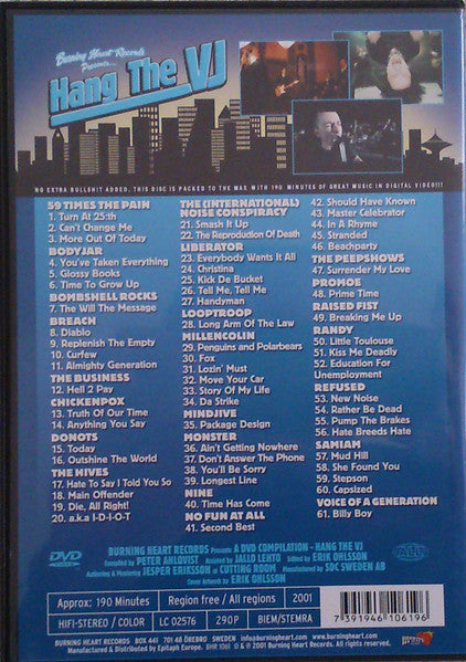 Hang The VJ Music Video Compilation DVD
