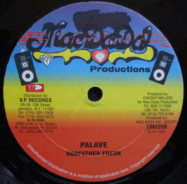 Beenie Man / Godfather Fresh – Selassie I Calling / Palava Vinyl LP Record *Sealed 1995 Release*