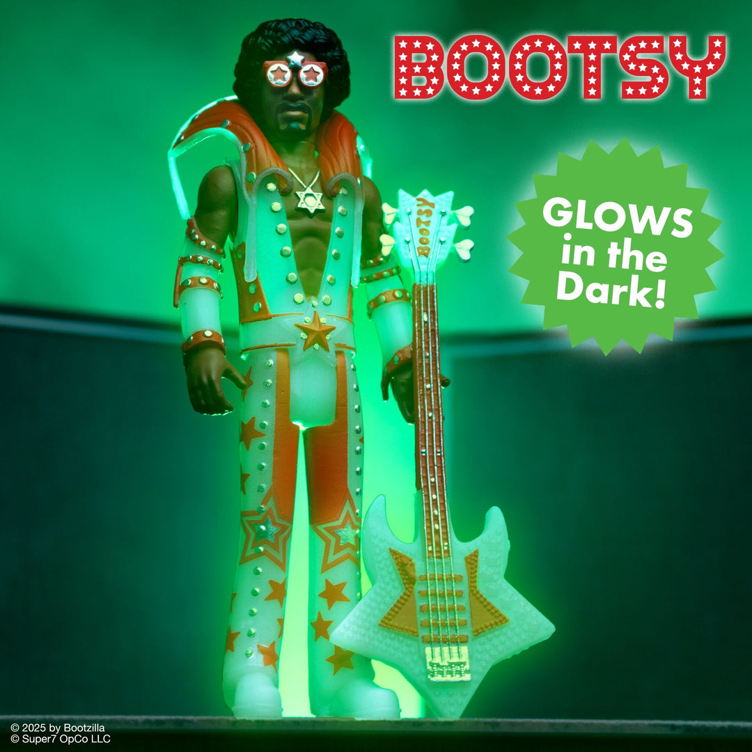 Super7 x Bootsy Collins (Glow-In-The-Dark) ReAction Figure