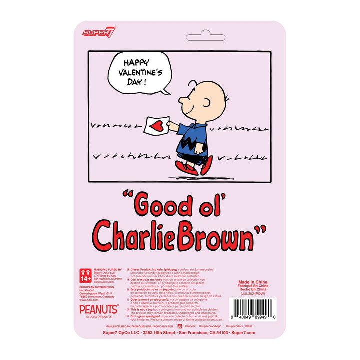 Super7 x Peanuts - Charlie Brown (Valentine Delivery) ReAction Figure