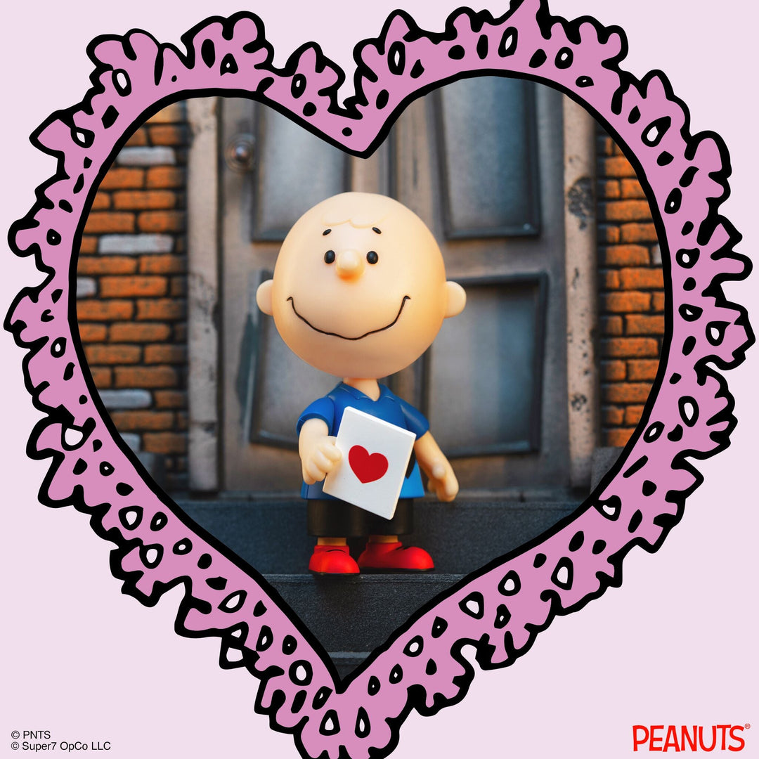 Super7 x Peanuts - Charlie Brown (Valentine Delivery) ReAction Figure