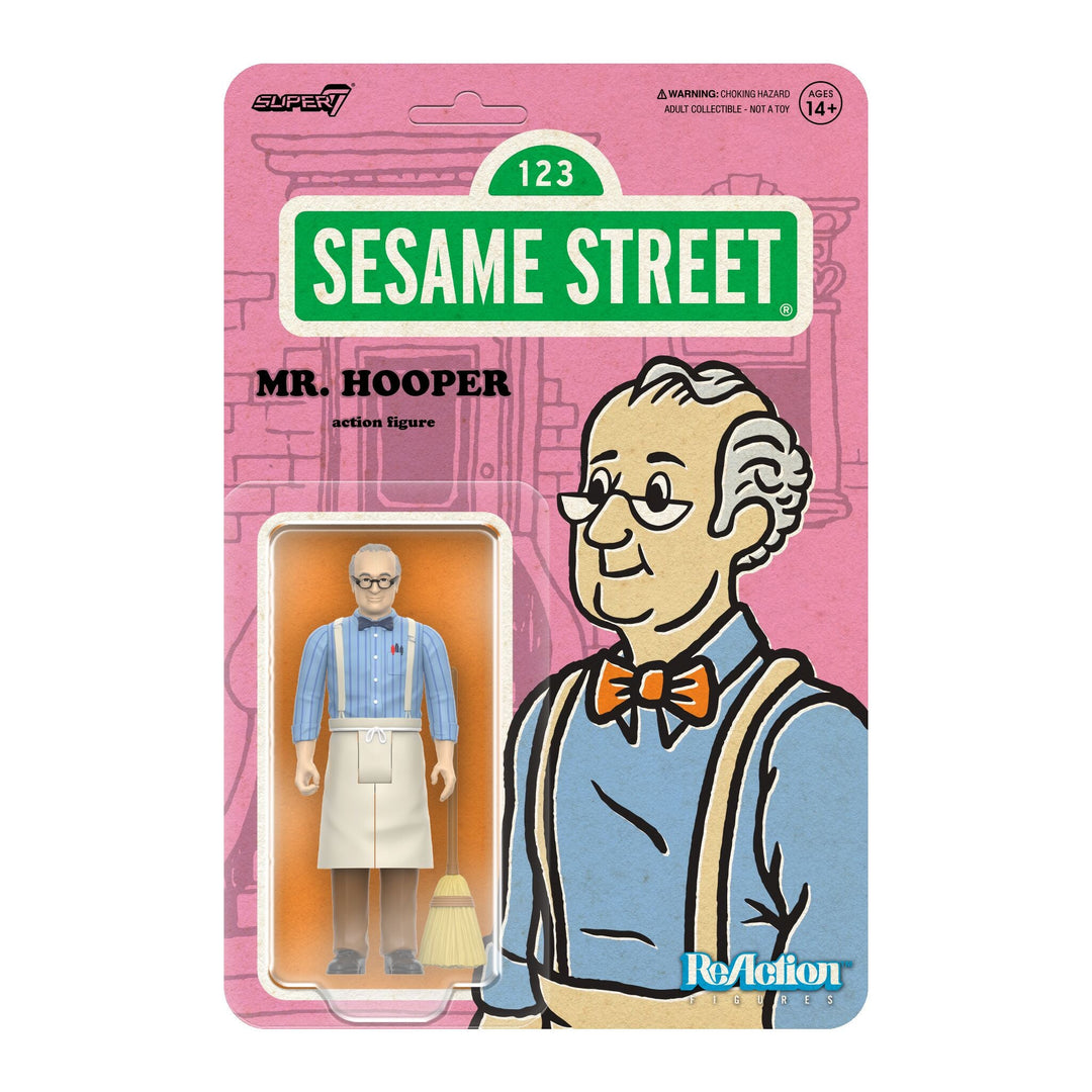 Super7 x SESAME STREET - SUPER GROVER, SHERLOCK HEMLOCK, MR. HOOPER, BIG BIRD ReAction Figures