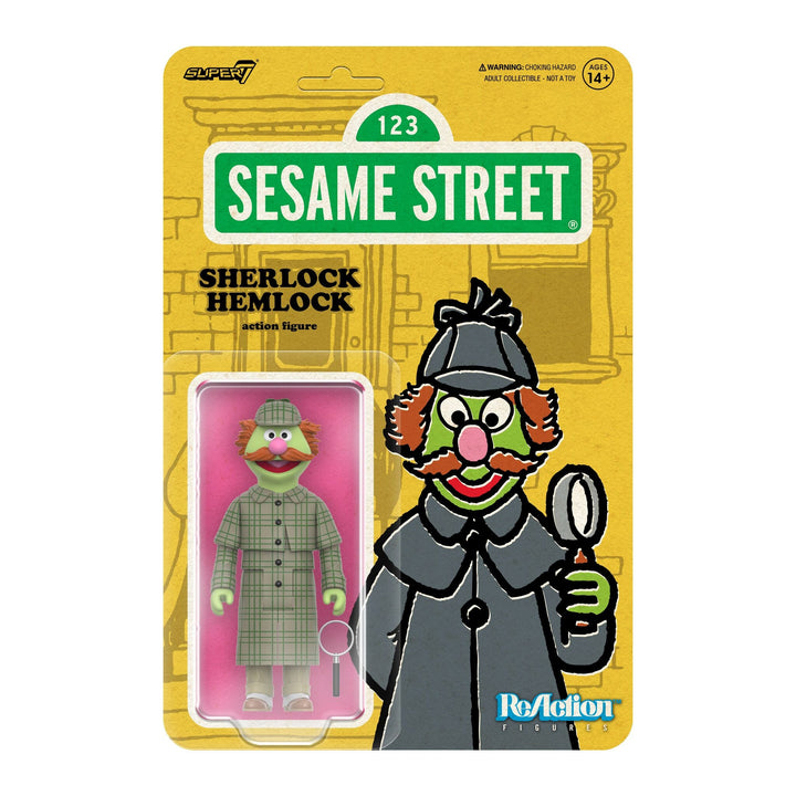 Super7 x SESAME STREET - SUPER GROVER, SHERLOCK HEMLOCK, MR. HOOPER, BIG BIRD ReAction Figures