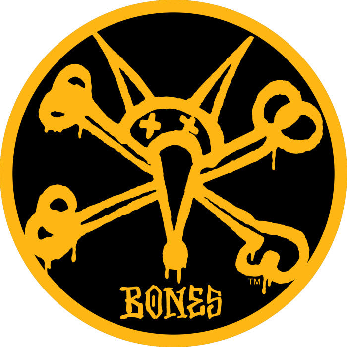 BONES WHEELS Vato Rat Round 5" Black / Gold Sticker