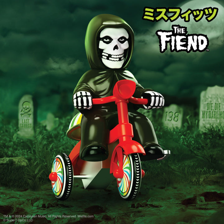 Super7 x MISFITS - Super Cycles - Fiend (Black w/ Red Trike) Vinyl Toy