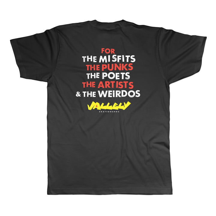 VALLELY SKATEBOARDS "MISFITS" T-SHIRT