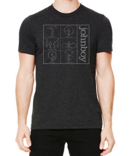 johnboy "Pistol Swing" T-Shirt w/ Trance Syndicate Records back logo