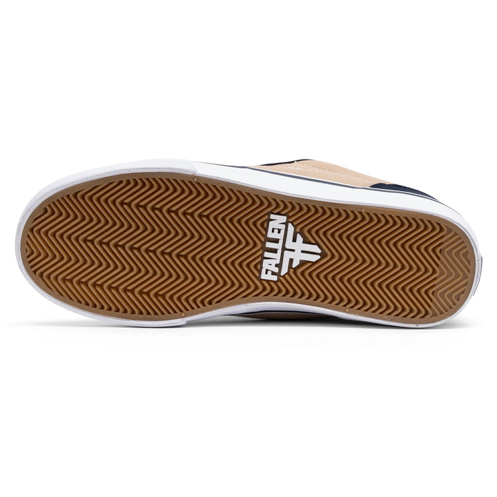 Sole of a sneaker with 'Fellas' branding on a white background