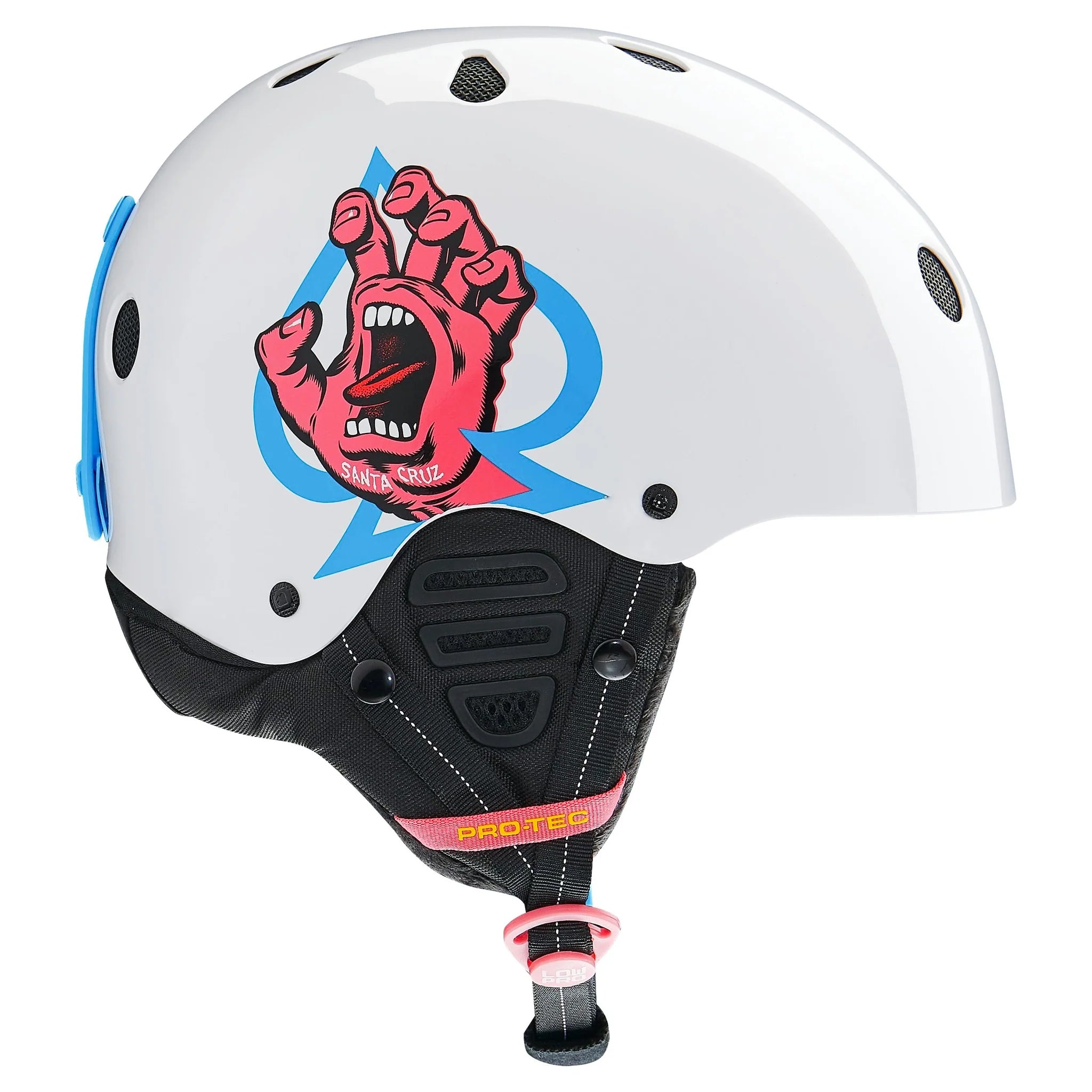 Protec x Santa Cruz LOW PRO Snow Certified Helmet (White Gloss