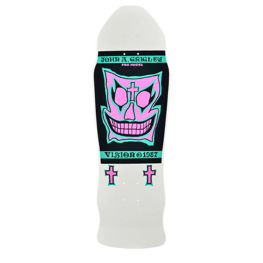 Vision John Grigley I White / Teal 9.5" Skateboard Deck