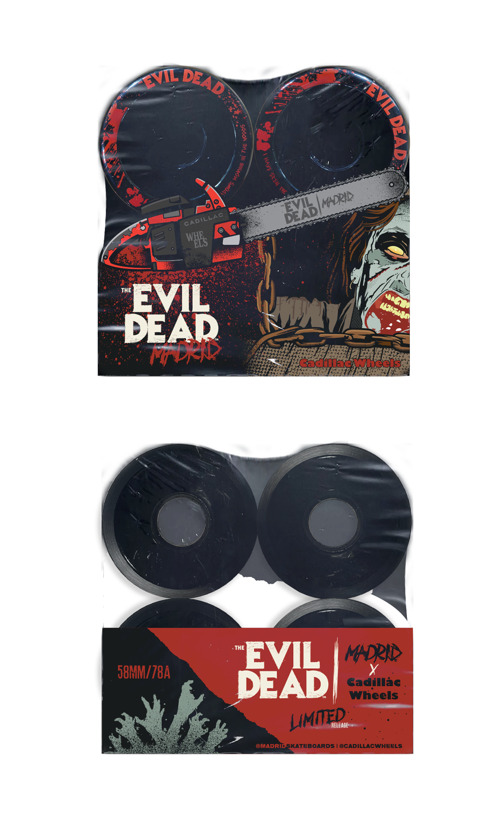 *Pre-Order* The Evil Dead x Madrid 45th Anniversary 58mm 78a Skateboard Wheels