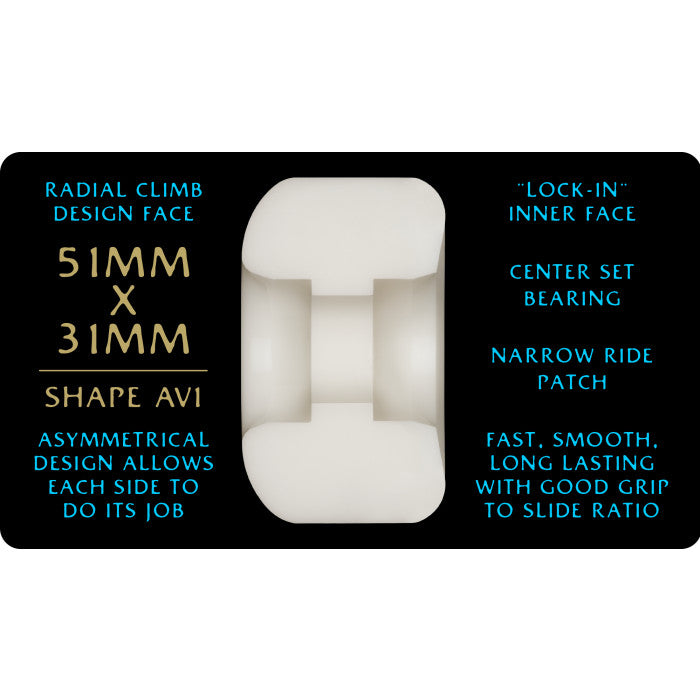 Powell Peralta Kelvin Hoefler Nano Rats Asymmetrical Shape 51mm 97A AV1 Skateboard Wheels