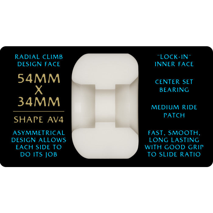 POWELL PERALTA NANO RATS ASYMMETRICAL AV4 54mm 97a SKATEBOARD WHEELS