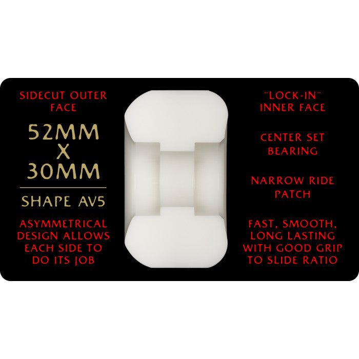 Powell Peralta Spencer Semien Nano Rats 52mm x 30mm 93A AV5 Skateboard Wheels